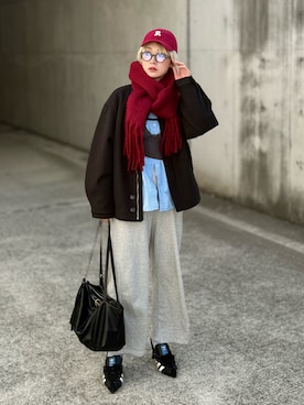 「notch.（ノッチ）のアイテム」を使った、IMOKOさん（レディース・170cm）の冬コーディネート