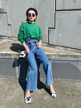 「Narcissus（ナルシス）のアイテム（デニムパンツ）」を使った、IMOKOさん（レディース・170cm）の春コーディネート