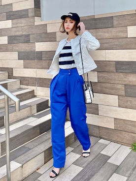 「BASECONTROL（ベースコントロール）のアイテム（バッグ）」を使った、IMOKOさん（レディース・170cm）の春コーディネート