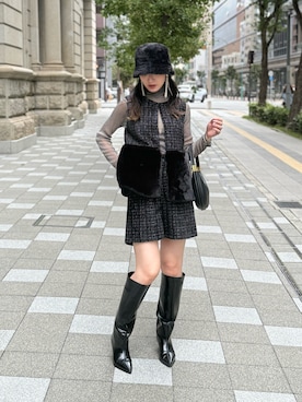 「アイテム（Tシャツ/カットソー）」を使った、IMOKOさん（レディース・170cm）の秋コーディネート