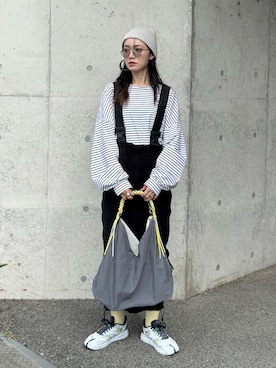 「アイテム（リング）」を使った、IMOKOさん（レディース・170cm）の秋コーディネート