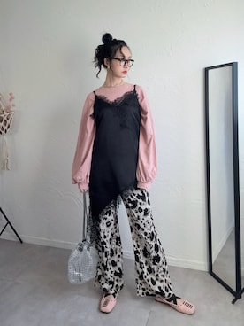 「アイテム（キャミソール）」を使った、IMOKOさん（レディース・170cm）の春コーディネート