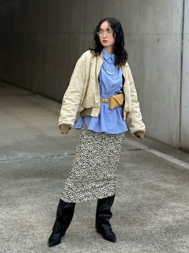 「NUEF （ヌエフ）のアイテム」を使った、IMOKOさん（レディース・170cm）の冬コーディネート