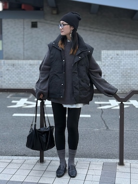 「アイテム（ピアス（両耳用））」を使った、IMOKOさん（レディース・170cm）の冬コーディネート