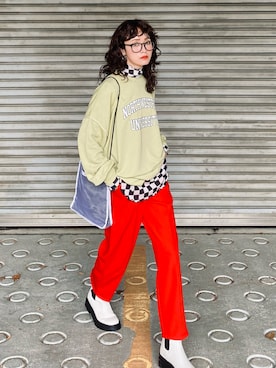 「Sinfu（シンフ）のアイテム」を使った、IMOKOさん（レディース・170cm）の冬コーディネート