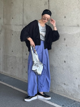「アイテム（ブルゾン）」を使った、IMOKOさん（レディース・170cm）の秋コーディネート