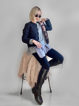 「アイテム（ウィッグ）」を使った、IMOKOさん（レディース・170cm）の秋コーディネート