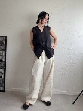 「アイテム（アクセサリー）」を使った、IMOKOさん（レディース・170cm）の夏コーディネート