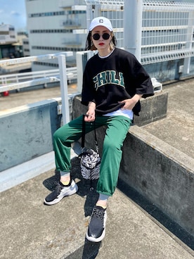 「Lune（リュンヌ）のアイテム（リング）」を使った、IMOKOさん（レディース・170cm）の夏コーディネート