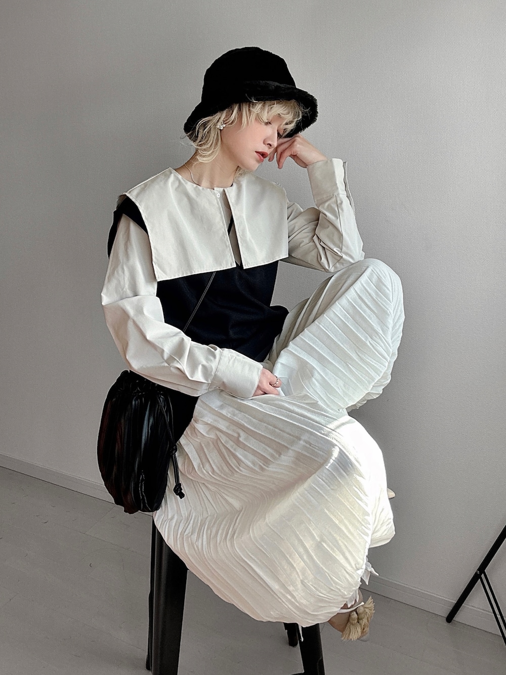 ETRE TOKYO（エトレトウキョウ）の「ワッシャープリーツパンツ
