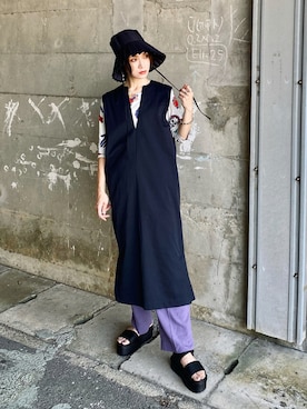 「LYDIE（リディー）のアイテム」を使った、IMOKOさん（レディース・170cm）の夏コーディネート