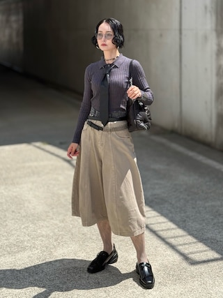 「MAISON SPECIAL(メゾンスペシャル)のDenim Inner Shorts/デニムインナーショーツ【MAISON SPECIAL/メゾンスペシャル】(デニムパンツ)」を使った、IMOKOさん(レディース・170cm)の秋コーディネート