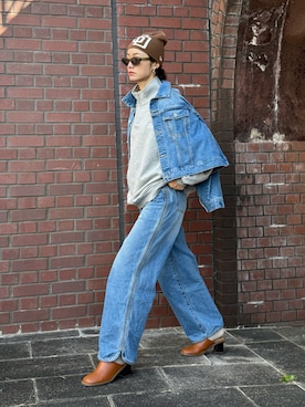 「ハーフジップ」｜IMOKOさん（レディース・170cm）の秋コーディネート