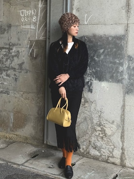 「アイテム（リング）」を使った、IMOKOさん（レディース・170cm）の冬コーディネート