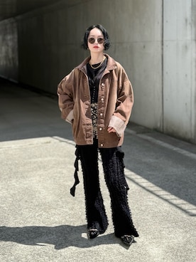 「アイテム（ジャケット/アウター）」を使った、IMOKOさん（レディース・170cm）の夏コーディネート