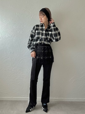 「アイテム（ウィッグ）」を使った、IMOKOさん（レディース・170cm）の秋コーディネート