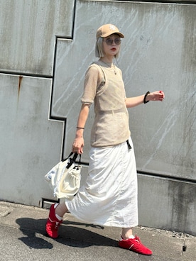 「ZARA（ザラ）のアイテム」を使った、IMOKOさん（レディース・170cm）の夏コーディネート