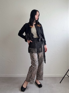 「deux amour（ドゥーザムール）のアイテム」を使った、IMOKOさん（レディース・170cm）の春コーディネート