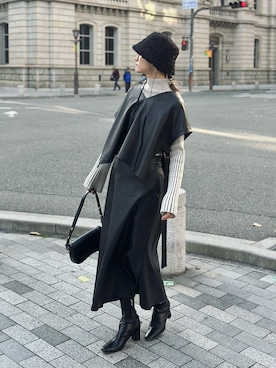 「新星WEARISTAにエントリー」｜IMOKOさん（レディース・170cm）の冬コーディネート