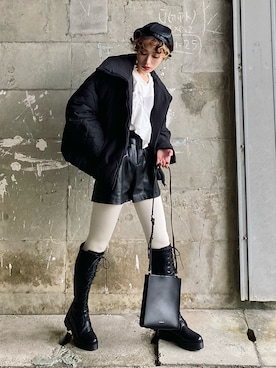 「BASECONTROL（ベースコントロール）のアイテム（バッグ）」を使った、IMOKOさん（レディース・170cm）の秋コーディネート