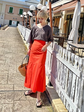 「Lune（リュンヌ）のアイテム（リング）」を使った、IMOKOさん（レディース・170cm）の夏コーディネート