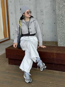 「LACOSTE（ラコステ）のアイテム」を使った、IMOKOさん（レディース・170cm）の春コーディネート