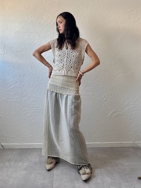 「アイテム（スカート）」を使った、IMOKOさん（レディース・170cm）の夏コーディネート