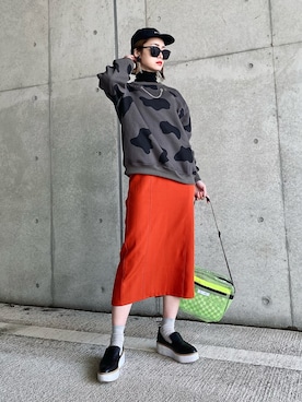 「アイテム（ピアス（両耳用））」を使った、IMOKOさん（レディース・170cm）の春コーディネート