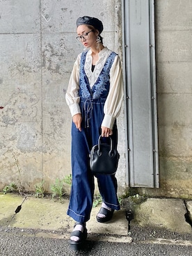 「FREAK'S STORE（フリークスストア）のアイテム（ハンチング/ベレー帽）」を使った、IMOKOさん（レディース・170cm）の夏コーディネート