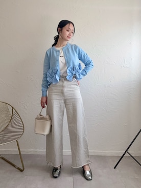 「deux amour（ドゥーザムール）のアイテム」を使った、IMOKOさん（レディース・170cm）の春コーディネート