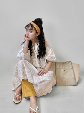 「ウィッグ」｜「アイテム（その他）」を使った、IMOKOさん（レディース・170cm）の夏コーディネート