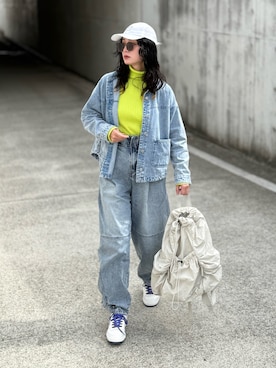 「GU（ジーユー）のアイテム（バッグ）」を使った、IMOKOさん（レディース・170cm）の春コーディネート