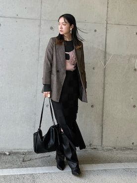 「ショルダーバッグ」｜IMOKOさん（レディース・170cm）の冬コーディネート