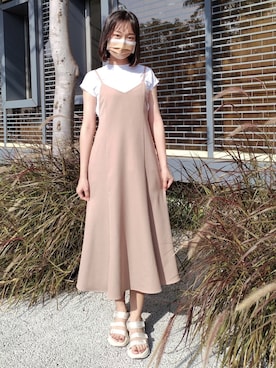 「SLURR（スラ―）のアイテム」を使った、CHUANさん（レディース・168cm）の夏コーディネート