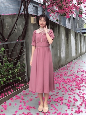 「31 Sons de mode（トランテアン　ソン　ドゥ　モード）のアイテム（ワンピース/ドレス）」を使った、CHUANさん（レディース・168cm）の春コーディネート