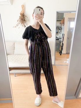 「aquvii（アクビ）のアイテム」を使った、千紘さん（レディース・154cm）の夏コーディネート