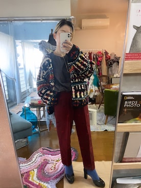 「sneeuw（スニュウ）のアイテム」を使った、千紘さん（レディース・154cm）の冬コーディネート