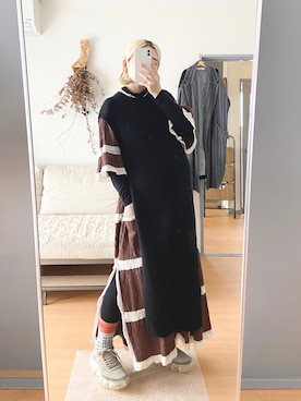 「H&M（エイチ・アンド・エム）のアイテム（タイツ/ストッキング）」を使った、千紘さん（レディース・154cm）の秋コーディネート