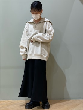 「Samansa Mos2 blue（サマンサモスモスブルー）のアイテム（スウェット）」を使った、Nanoさん（レディース・157cm）の冬コーディネート