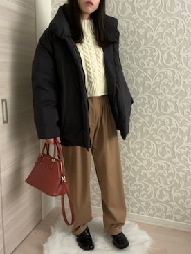 「CLANE（クラネ）のアイテム（ダウンジャケット/コート）」を使った、kana.さん（レディース・161cm）の冬コーディネート