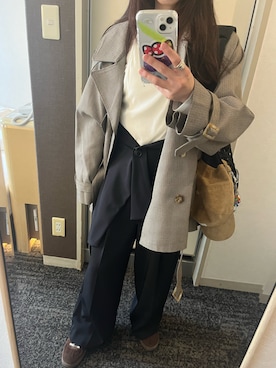 「アイテム（トレンチコート）」を使った、kana.さん（レディース・161cm）の秋コーディネート