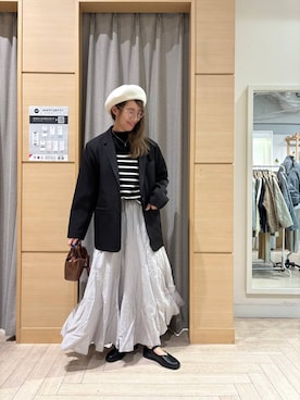 「studio CLIP（スタディオクリップ）のアイテム（ハンチング/ベレー帽）」を使った、でちさん（レディース・165cm）の冬コーディネート