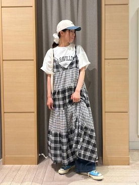 「アイテム（トートバッグ、その他）」を使った、でちさん（レディース・165cm）の夏コーディネート