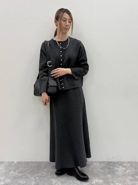 「studio CLIP（スタディオクリップ）のアイテム（Tシャツ/カットソー）」を使った、でちさん（レディース・165cm）の秋コーディネート