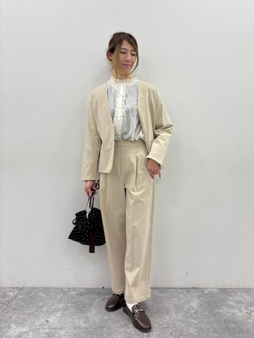 WEB限定】楽ストレッチボタンジャケット[プラスサイズあり