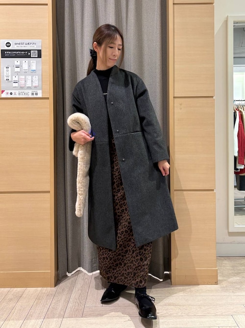 セール】《ウタオ》ミニマルノーカラーコート(ノーカラーコート セール】《ウタオ》ミニマルノーカラーコート(ノーカラーコート