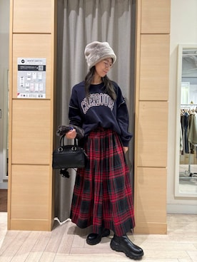 「アイテム（アームカバー）」を使った、でちさん（レディース・165cm）の冬コーディネート