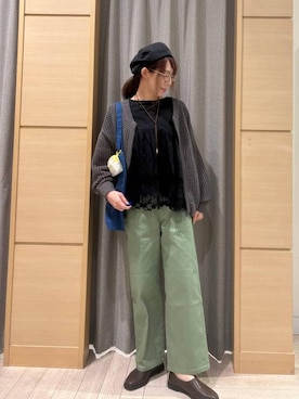 「studio CLIP（スタディオクリップ）のアイテム（帽子）」を使った、でちさん（レディース・165cm）の春コーディネート