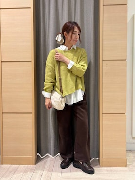 「アイテム（ヘアアクセサリー、ベージュ系）」を使った、でちさん（レディース・165cm）の秋コーディネート