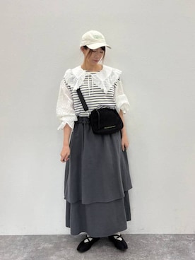 「studio CLIP（スタディオクリップ）のアイテム（帽子）」を使った、でちさん（レディース・165cm）の春コーディネート